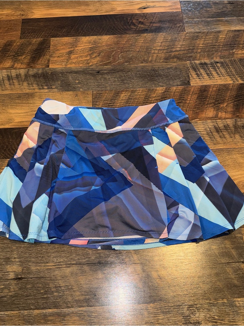 Athleta Blue & Light Pink Geometric Skort
